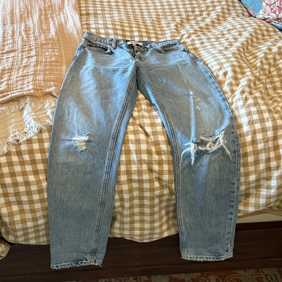 Re/Done Blue Straight Leg Jeans - Picture 4 of 6